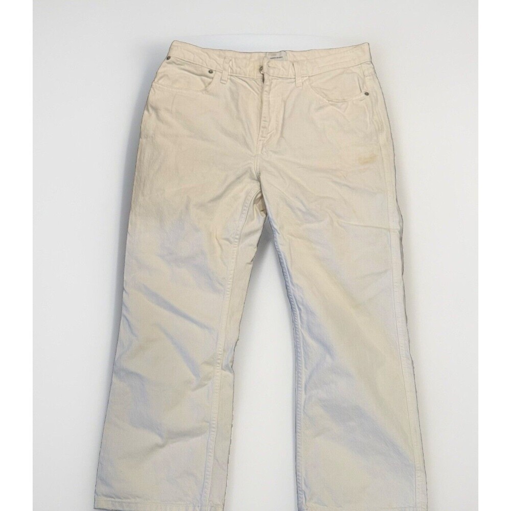 Current/Elliott Womens Cotton High Rise Straight Leg‎ Jeans White Size 31